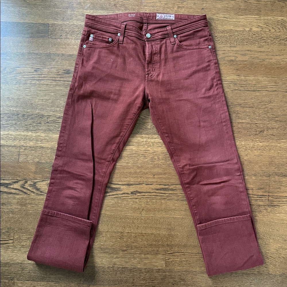 AG Adriano Goldschmied Men's Deep Red Jeans